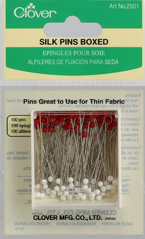 Clover - Glass Head Silk Pins - 100 count